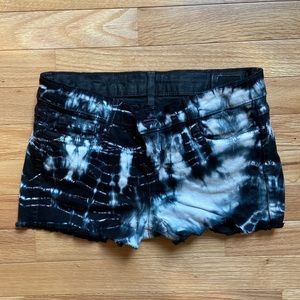 Reversible Shorts Tie-Dye Black & White
